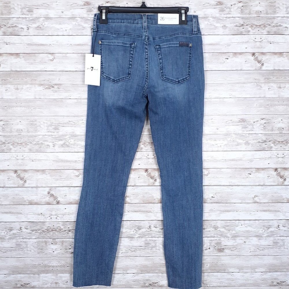 7 for all Mankind Womens Jeans Sz 26 Gwenevere Ankle Skinny 17A - Picture 2 of 4